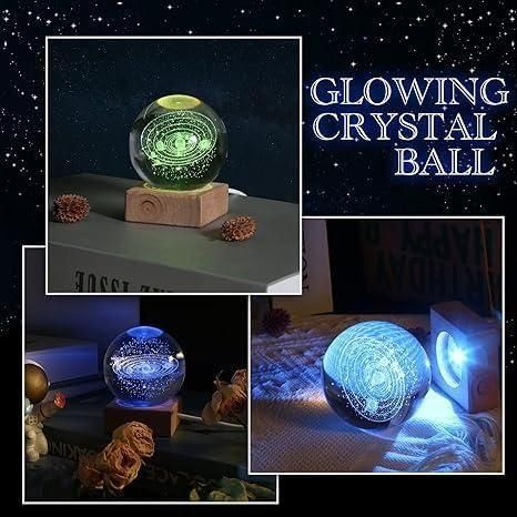 3D Crystal Ball Night Lamp – Assorted Designs
